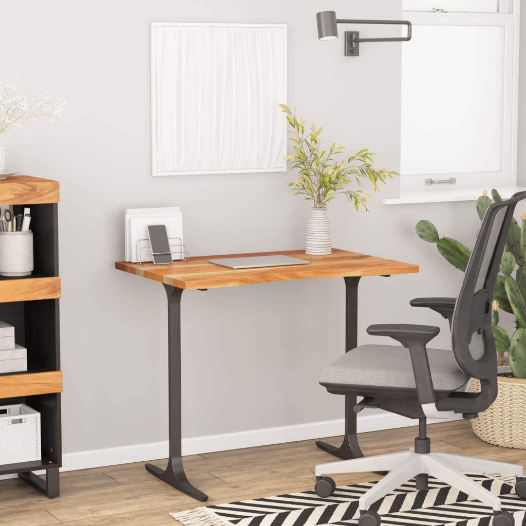 Solid Acacia Wood Desktop, Rectangular 100x50x2.5 cm