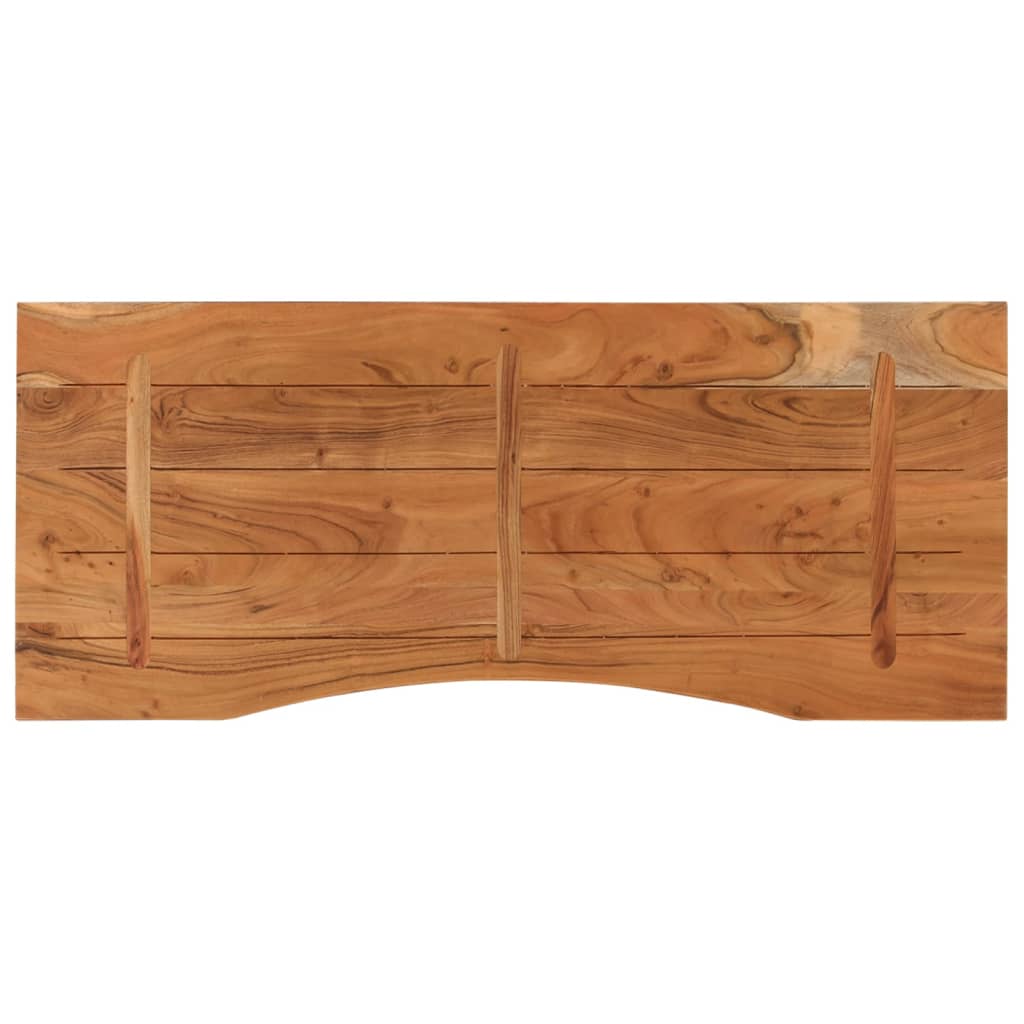 Solid Acacia Wood Desk Top, 120x50x2.5 cm - Natural Finish