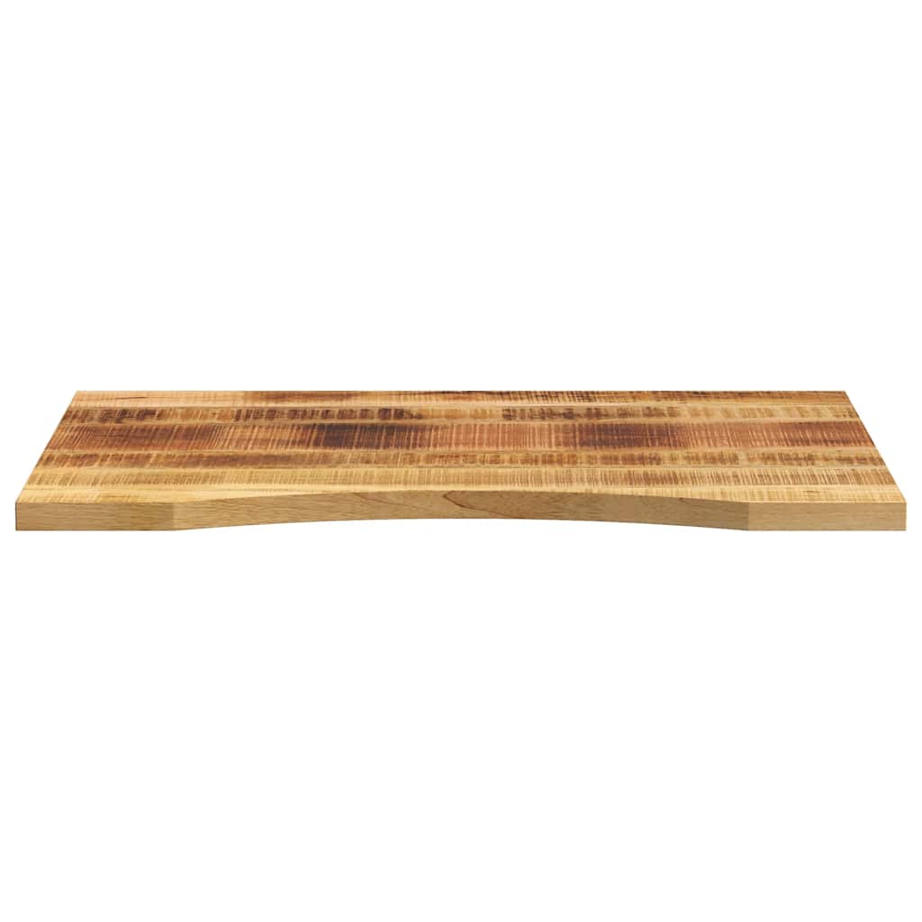 Solid Mango Wood Desktop Curve 80x50x2.5 cm - Rustic Finish