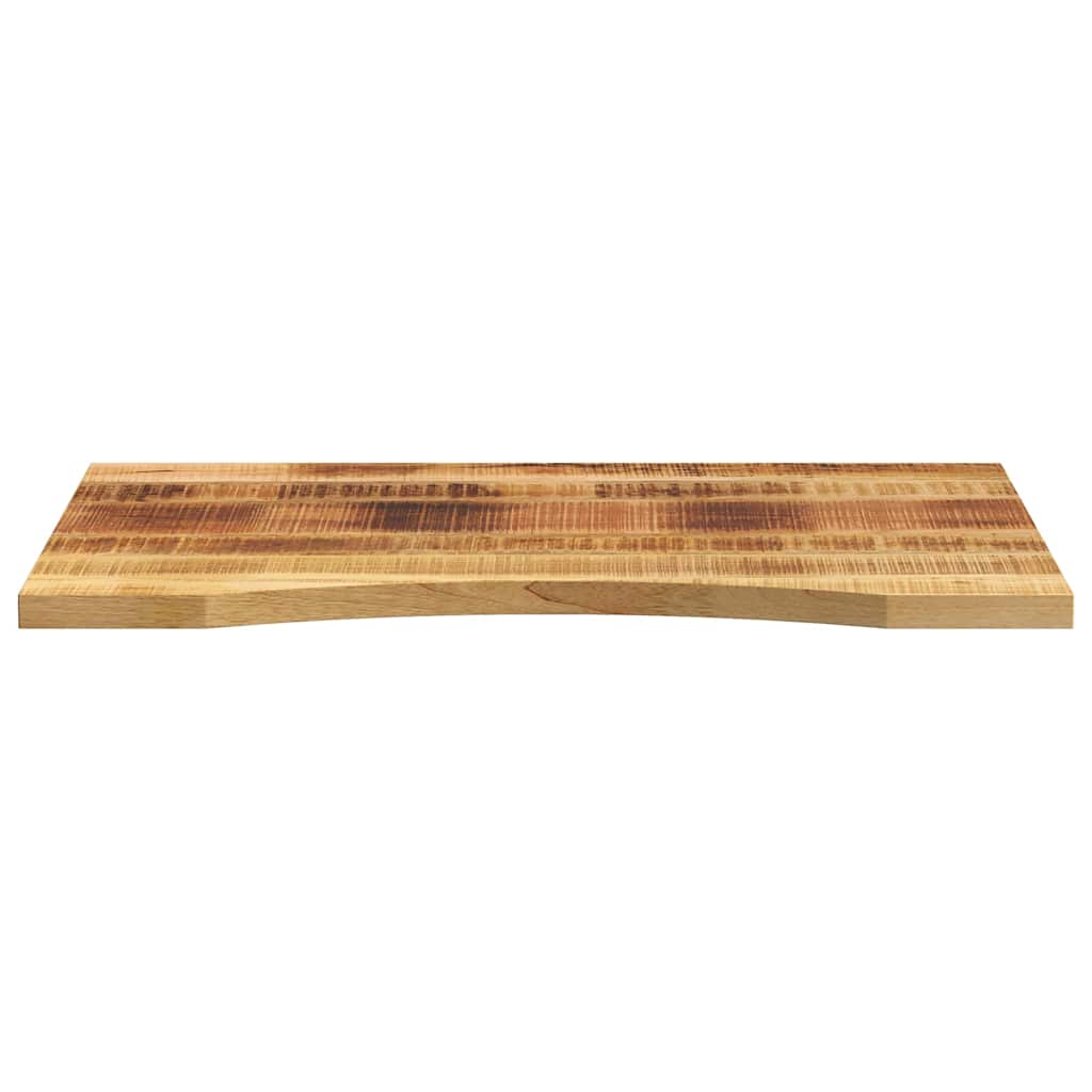 Solid Mango Wood Desktop, Curve Design, 80x60x2.5 cm
