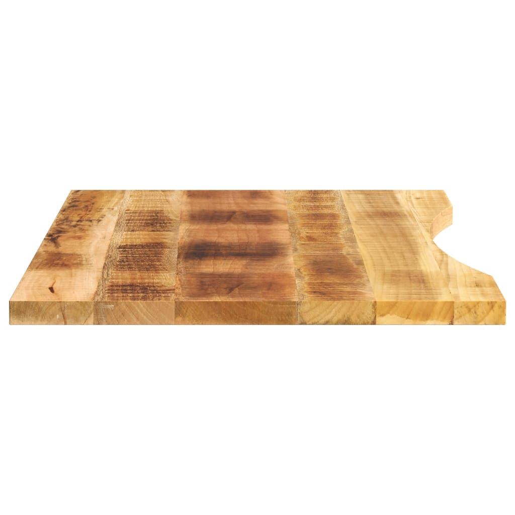 Solid Mango Wood Desktop with Curve - 90x60x2.5 cm