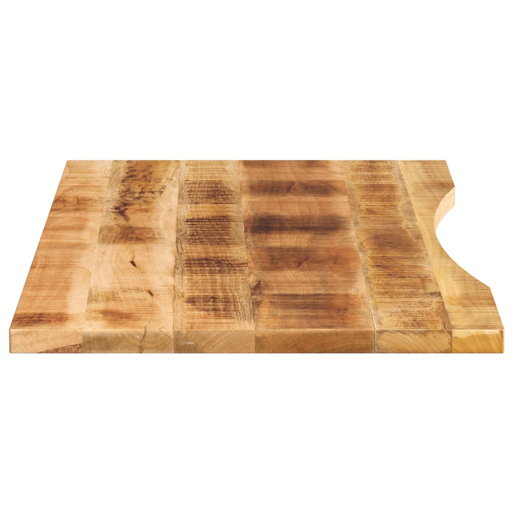 Rough Mango Solid Wood Desktop, Curved 120x60cm, 2.5cm厚