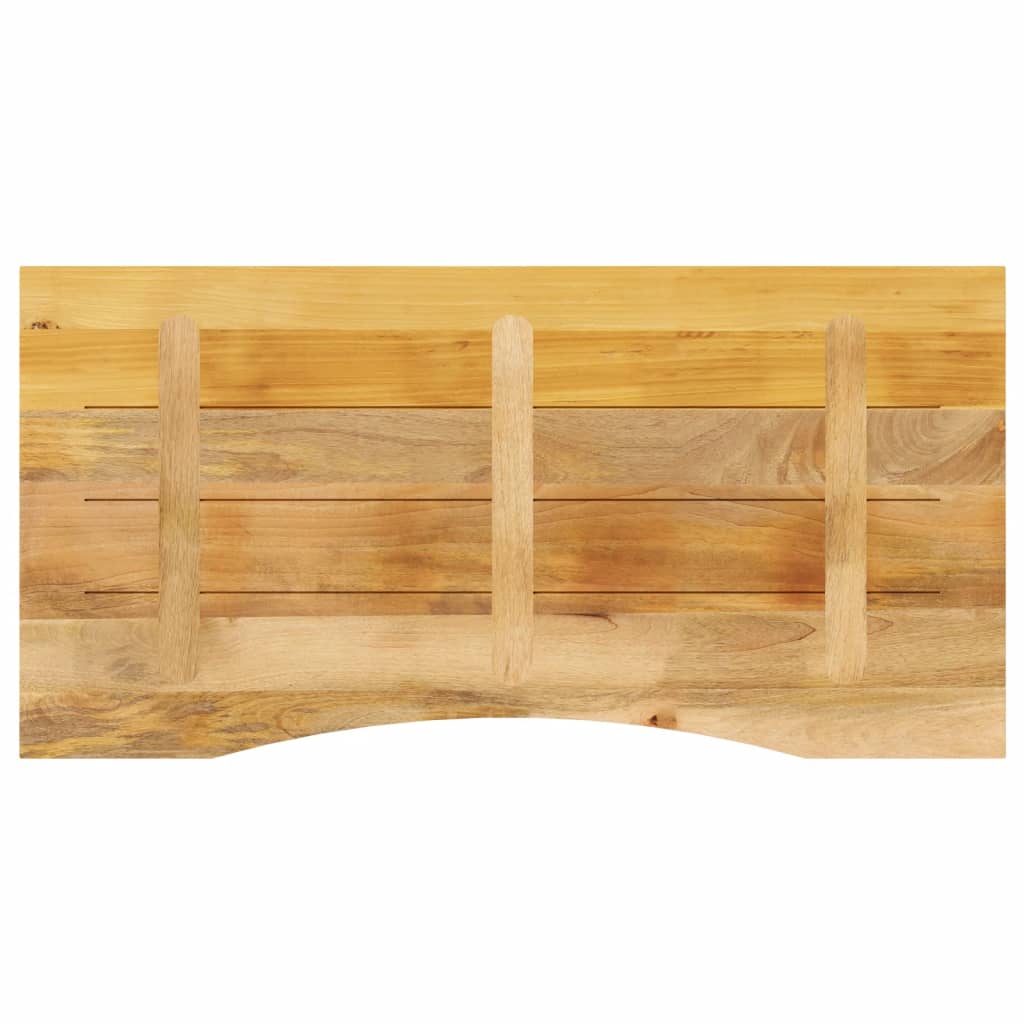 Rough Mango Solid Wood Desktop, Curved 120x60cm, 2.5cm厚