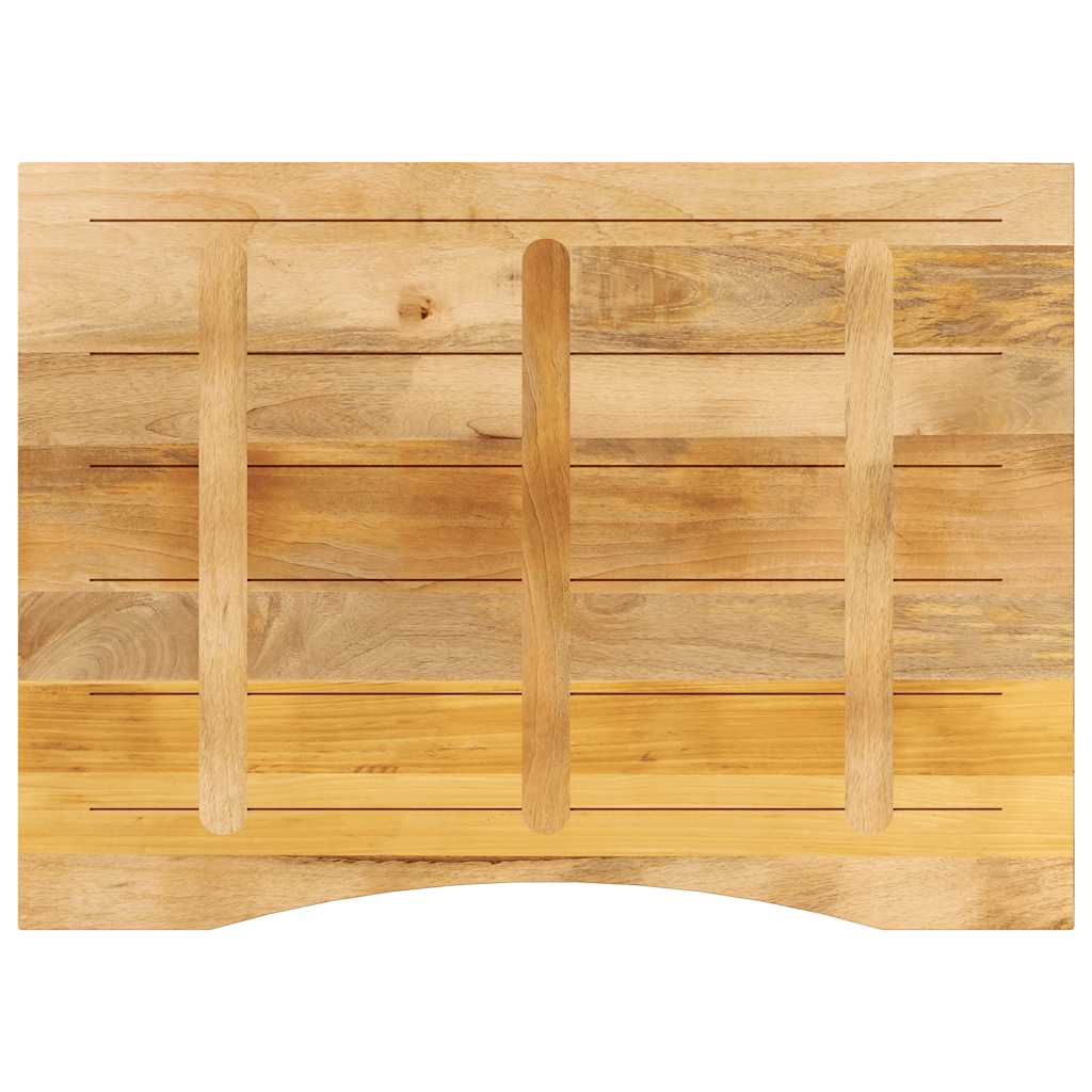 Solid Wood Mango Desktop, 100x80x2.5 cm, Curved Design