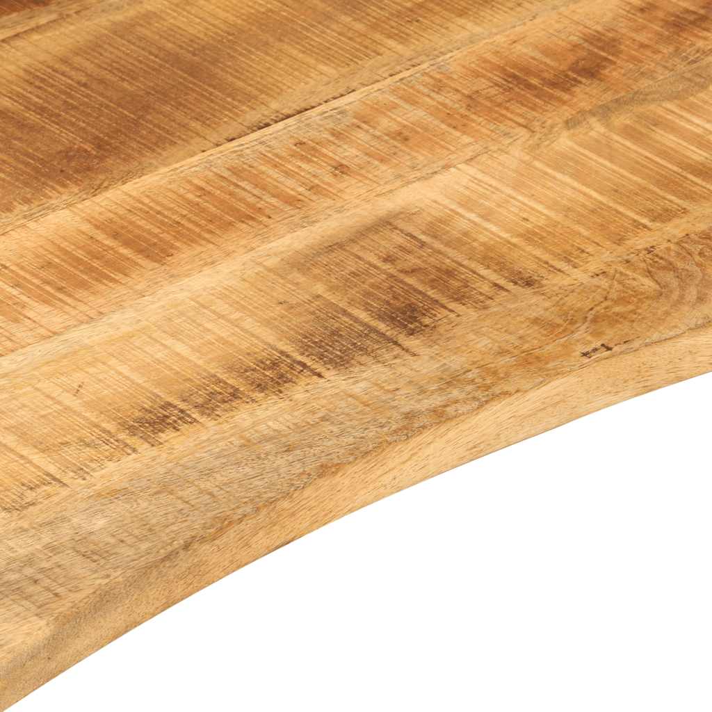 Solid Wood Mango Desktop, 100x80x2.5 cm, Curved Design
