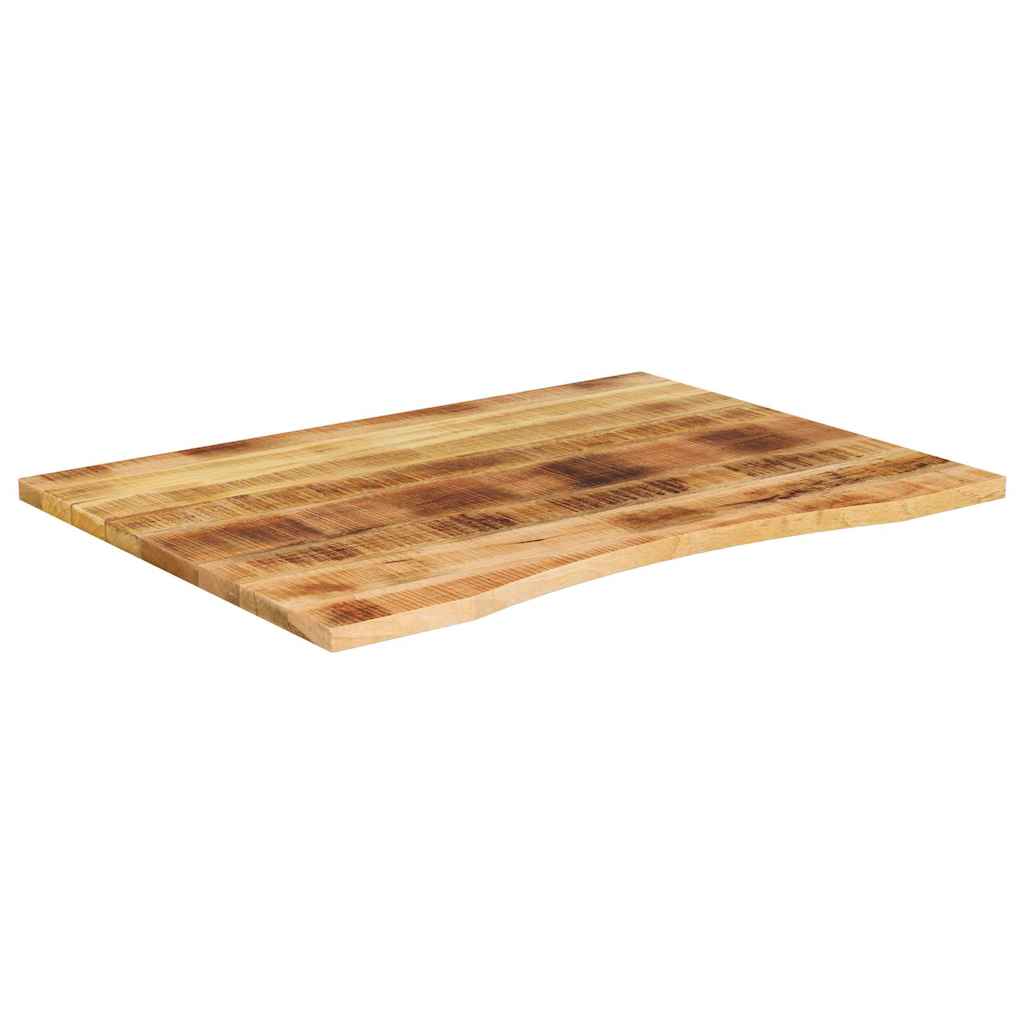 Desk Top with Curve 110x80x2.5 cm Solid Wood Rough Mango