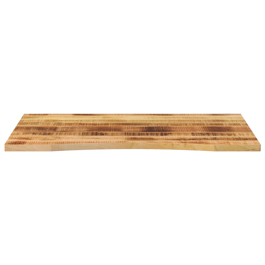Desk Top with Curve 110x80x2.5 cm Solid Wood Rough Mango