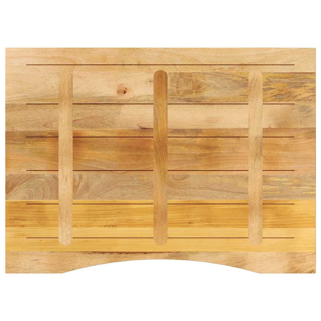 Desk Top with Curve 110x80x2.5 cm Solid Wood Rough Mango