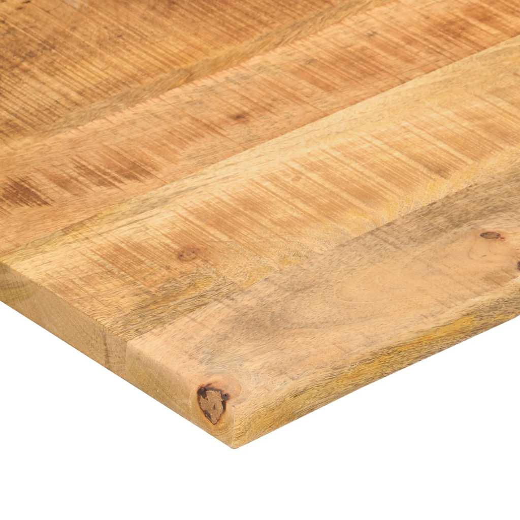 Desk Top with Curve 110x80x2.5 cm Solid Wood Rough Mango