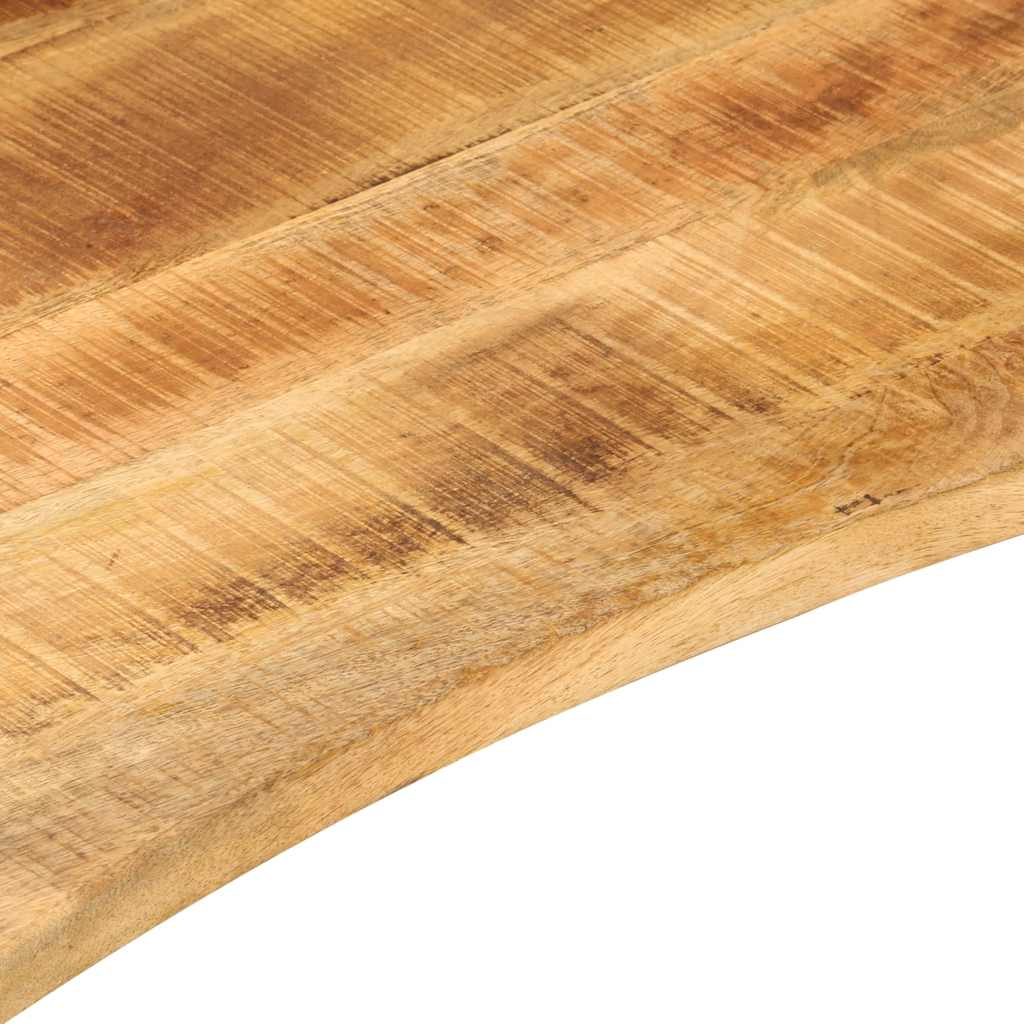 Desk Top with Curve 110x80x2.5 cm Solid Wood Rough Mango