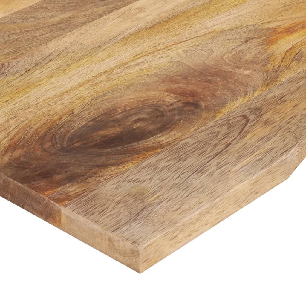 Solid Mango Wood Desktop 100x50x2.5 cm - Curved Design