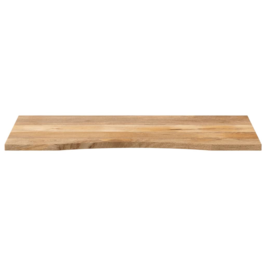 Solid Mango Wood Desk Top, Curved 110x50x2.5 cm, Rustic Finish