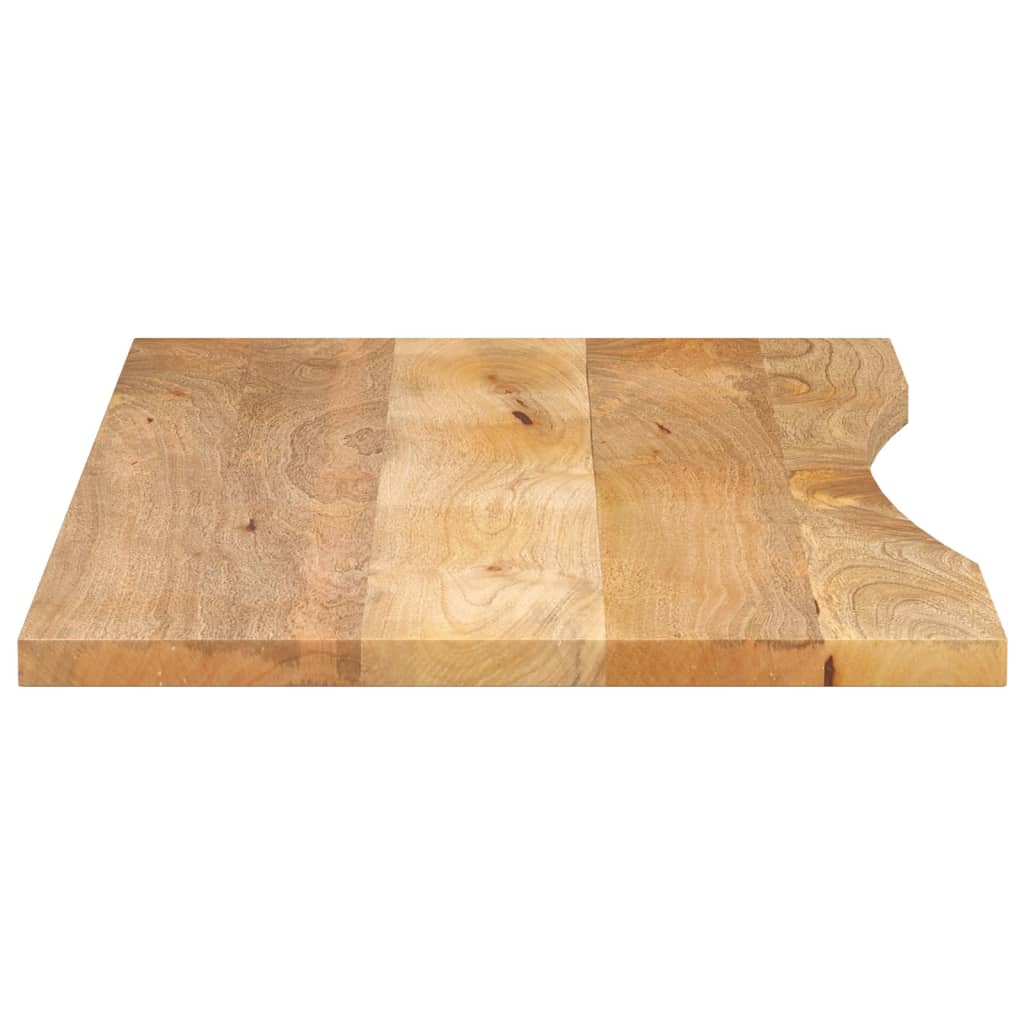 Solid Mango Wood Desk Top, Curved 110x50x2.5 cm, Rustic Finish