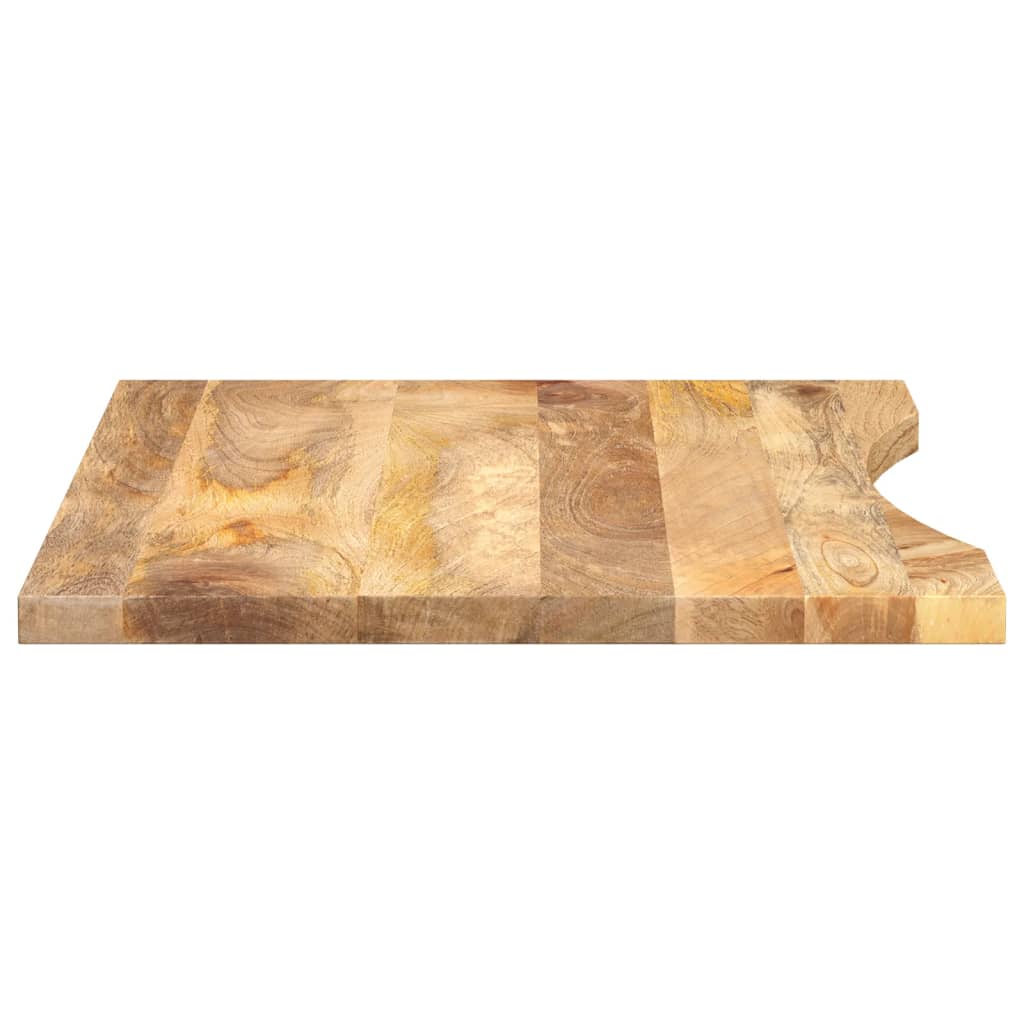Solid Mango Wood Desktop with Curve - 80x60x2.5 cm