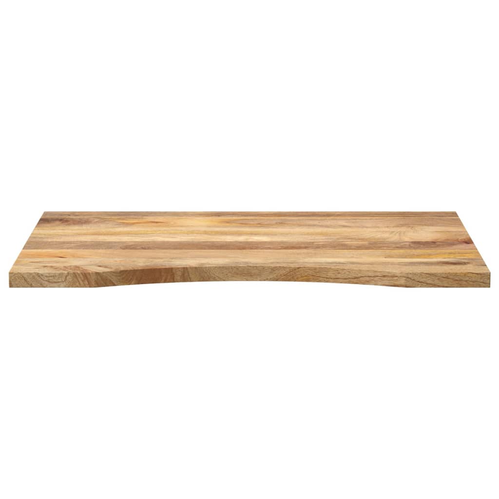 Solid Mango Wood Desk Top, Curved, 90x60x2.5 cm - Natural Finish