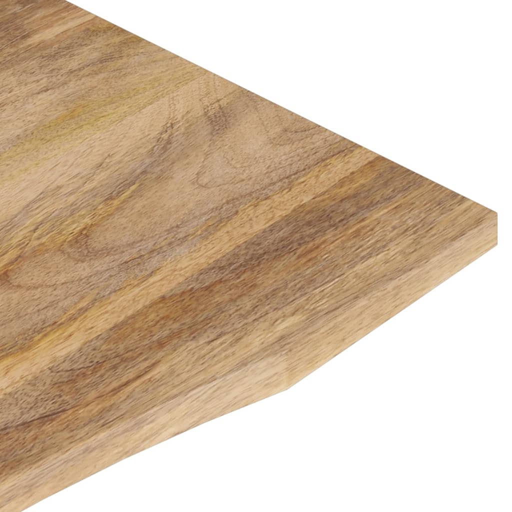 Solid Mango Wood Desk Top, Curved, 90x60x2.5 cm - Natural Finish