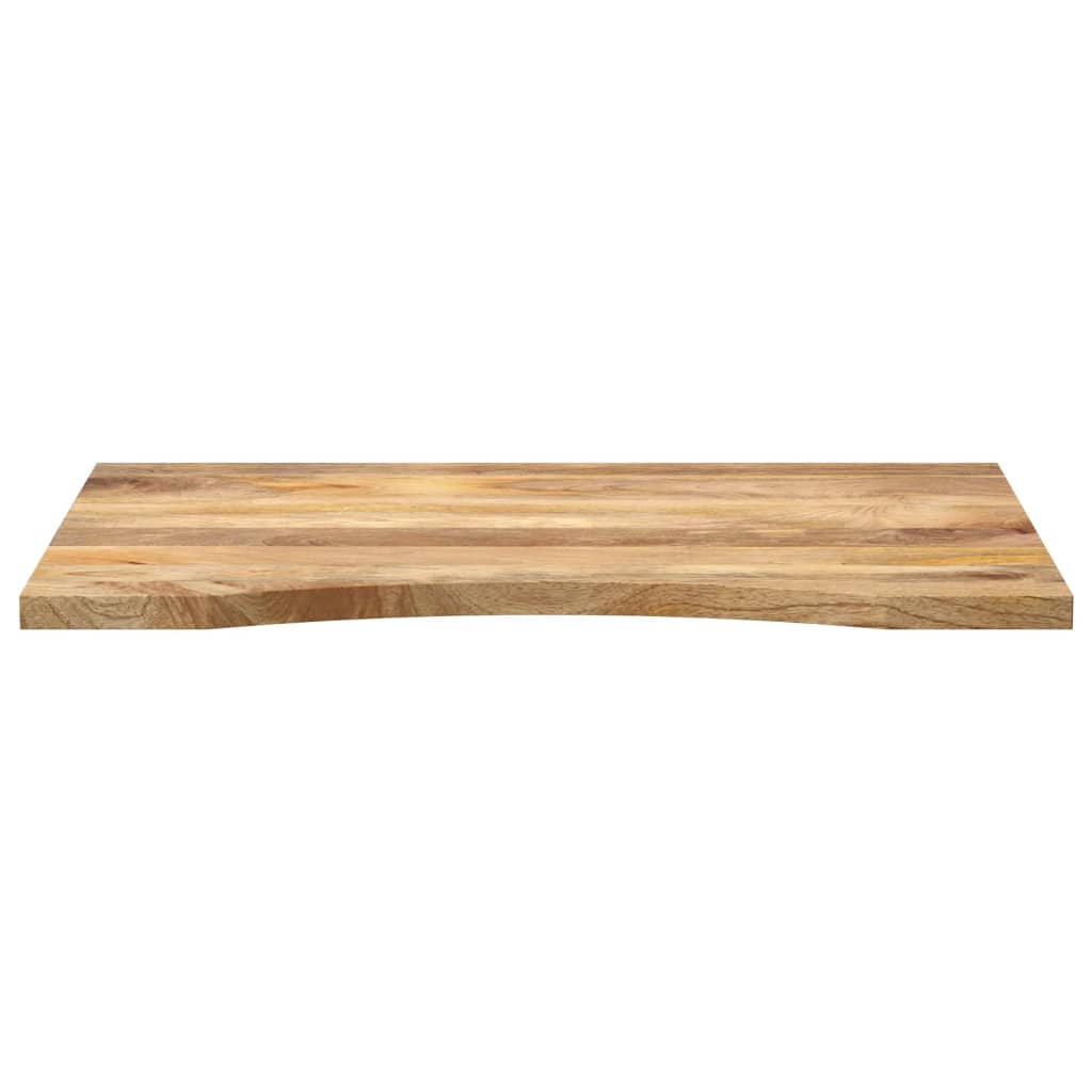 Solid Mango Wood Desk Top, Curved 100x60cm - Rustic Elegance