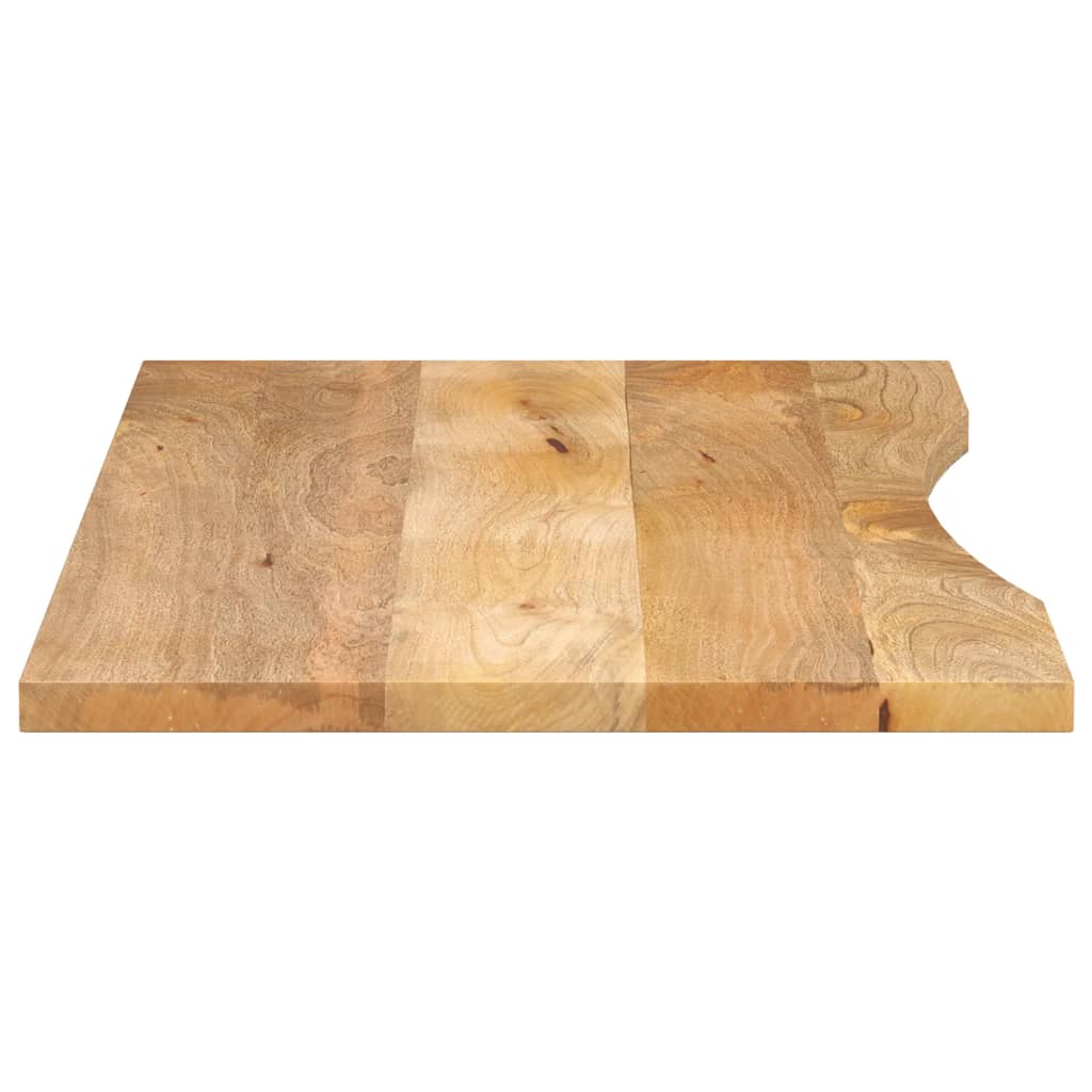 Solid Mango Wood Desktop Curve 110x60x2.5 cm - Rough Finish