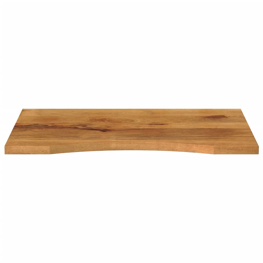 Solid Mango Wood Desktop with Curve - 80x50x2.5 cm