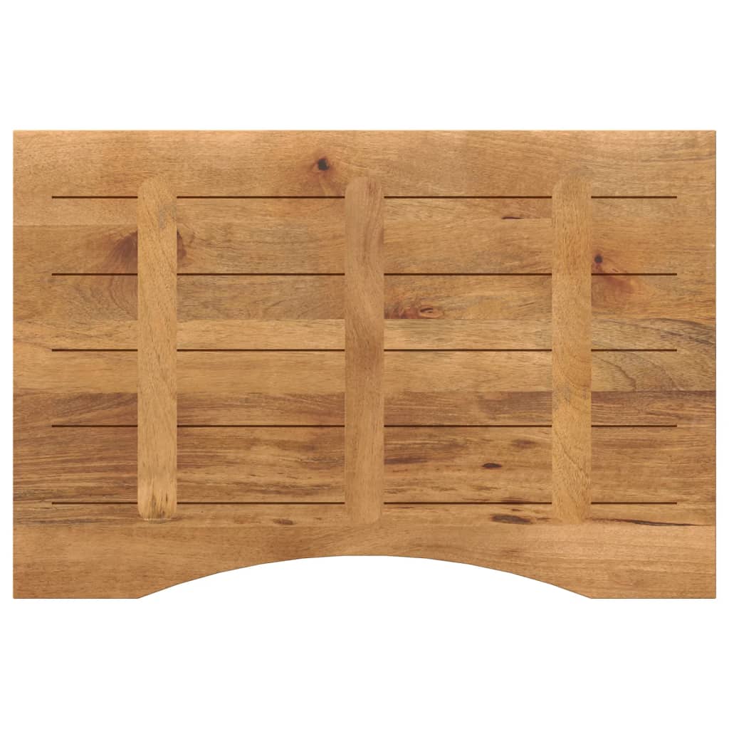 Solid Mango Wood Desktop, Curved, 100x50x2.5 cm