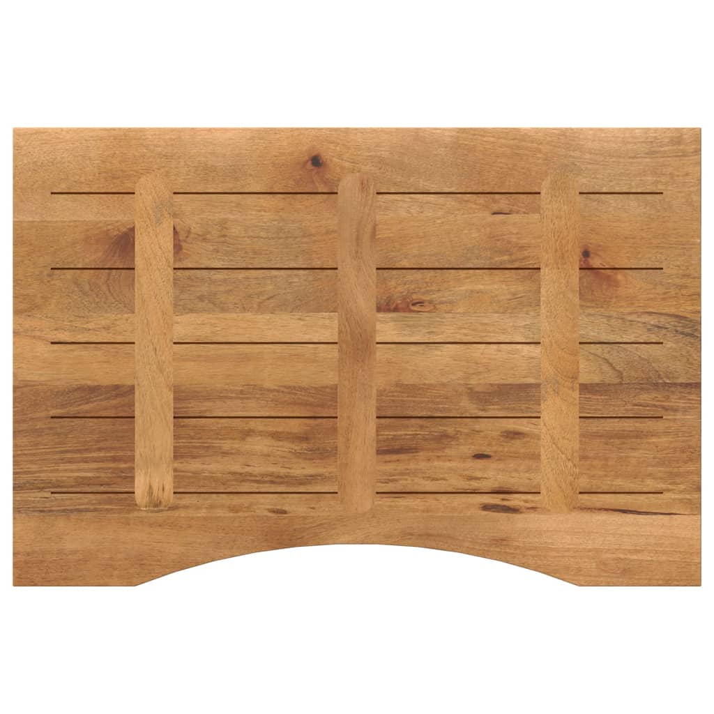 Solid Wood Mango Desktop 80x60x2.5 cm - Curved Design