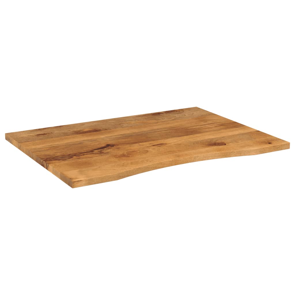 Solid Mango Wood Desktop, Curved 100x80x2.5 cm – Rustic Finish