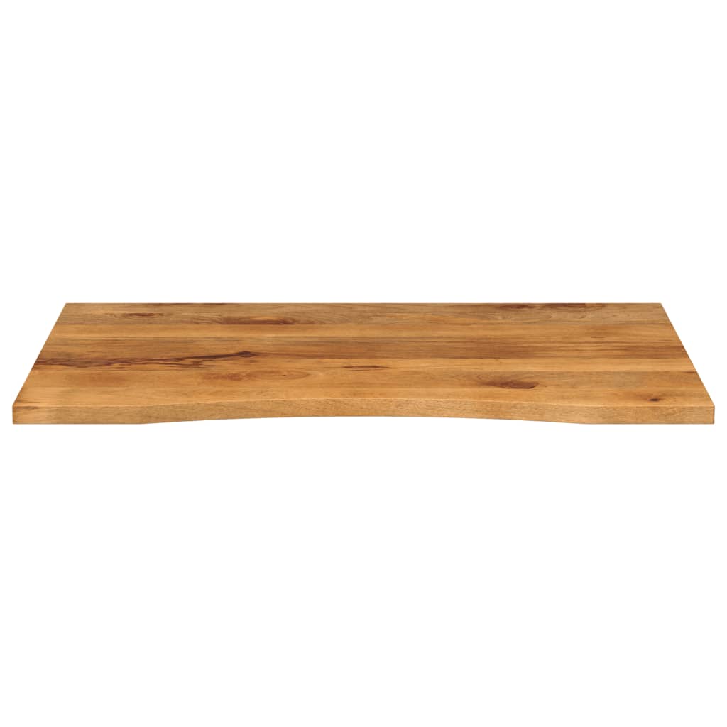 Solid Mango Wood Desktop, Curved 100x80x2.5 cm – Rustic Finish