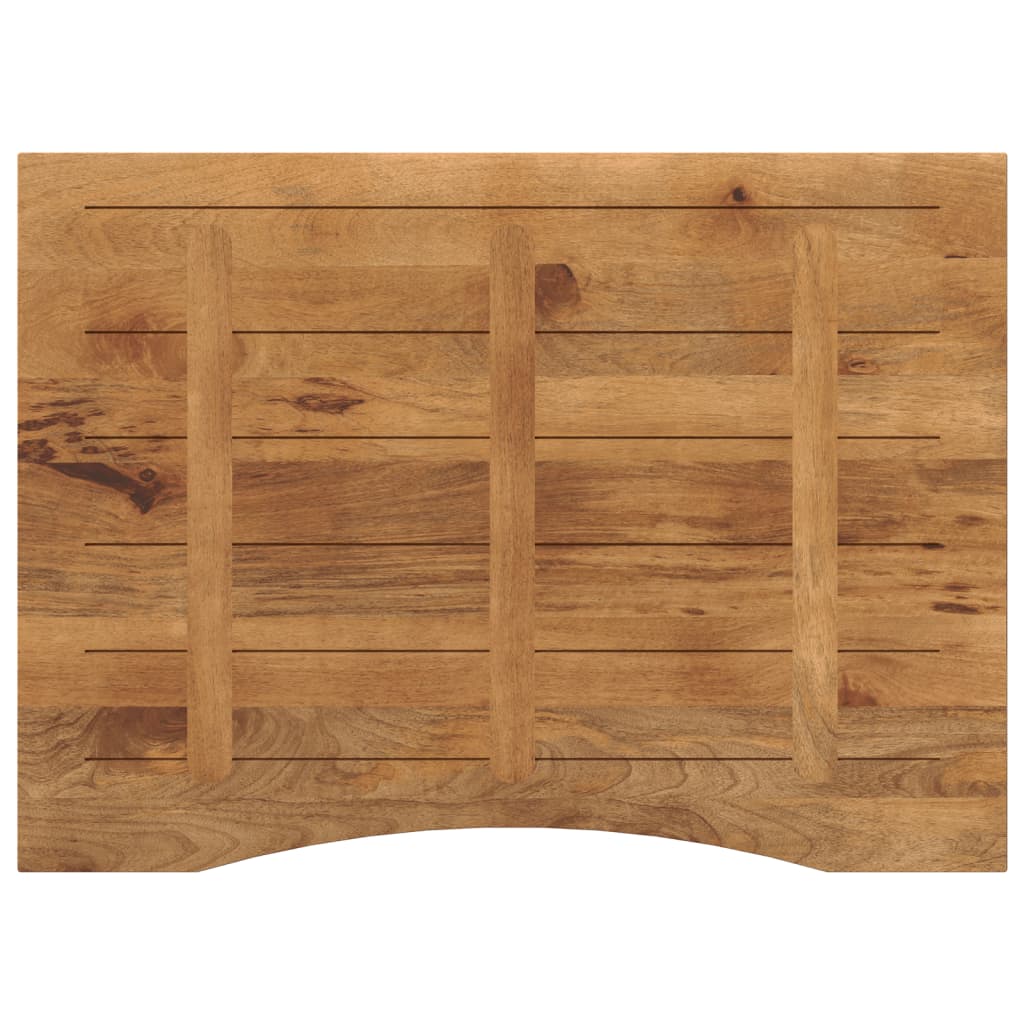 Solid Mango Wood Desktop, Curved 100x80x2.5 cm – Rustic Finish