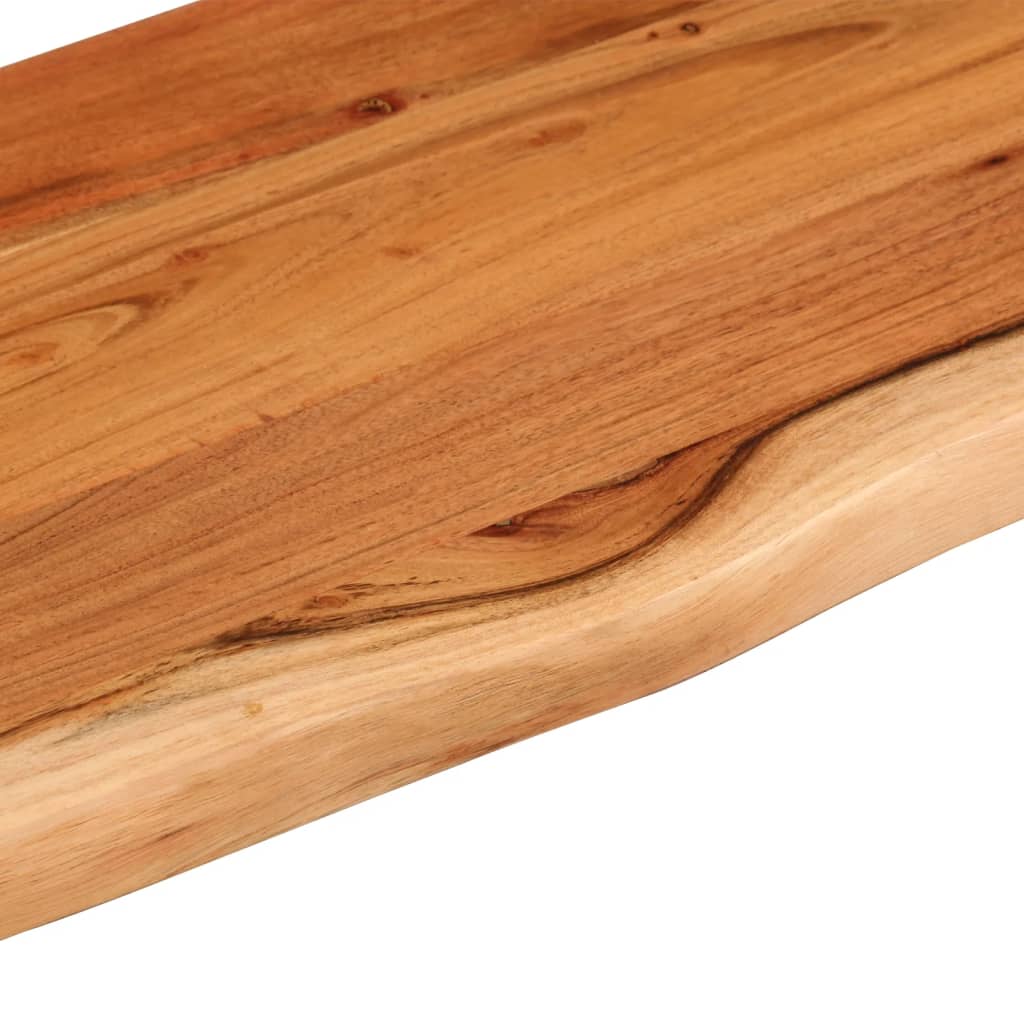 Live Edge Acacia Wall Shelf - 60x20x2.5 cm Rustic Solid Wood