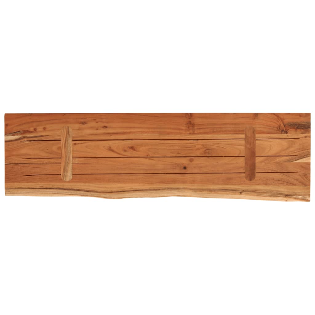Acacia Live Edge Solid Wood Wall Shelf, 70x20x2.5 cm