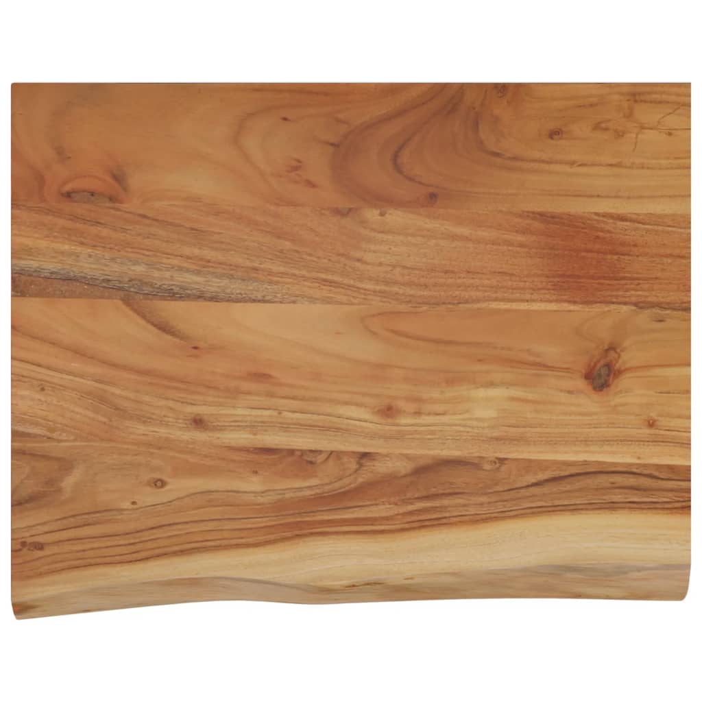 Live Edge Acacia Wood Wall Shelf - 40x30x2.5 cm Rectangular Design