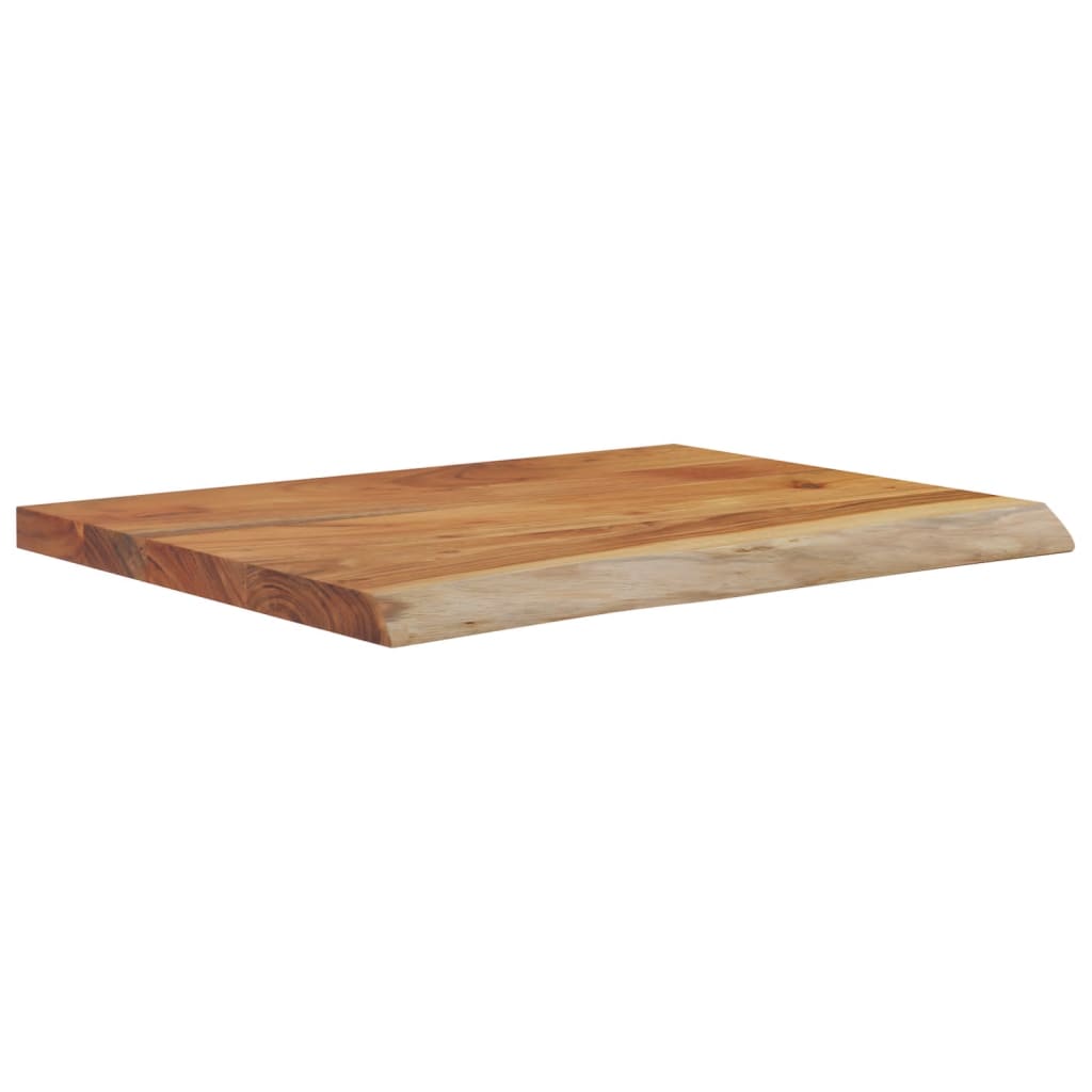 Live Edge Acacia Wood Wall Shelf - 40x30x2.5 cm Rectangular Design