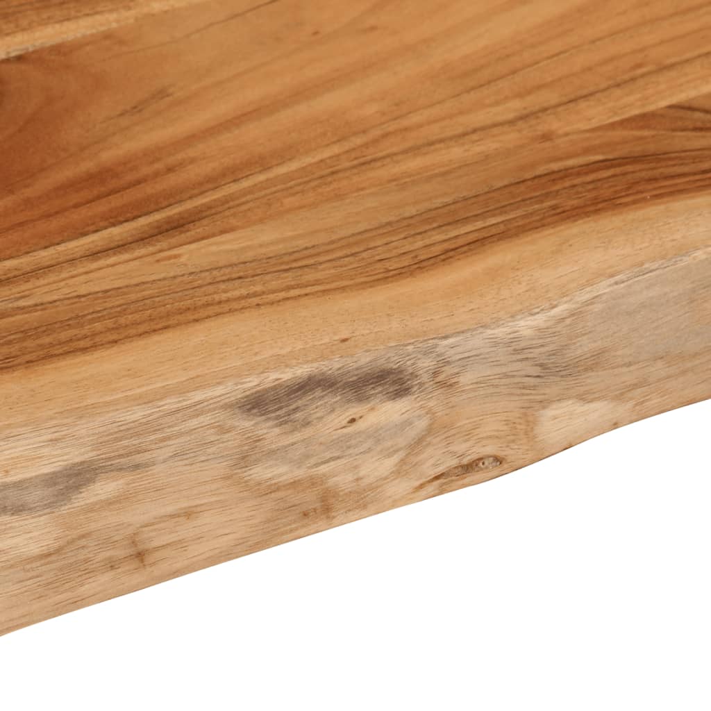 Live Edge Acacia Wood Wall Shelf - 40x30x2.5 cm Rectangular Design