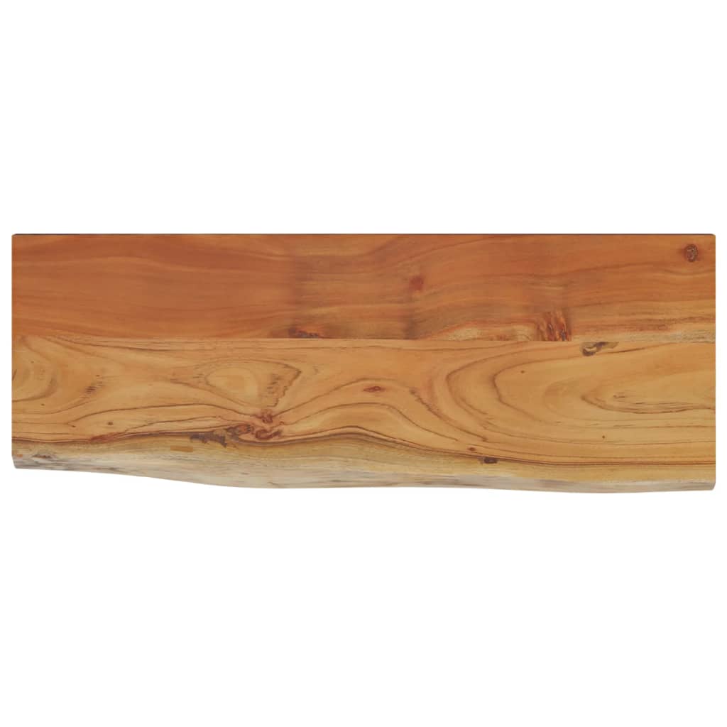 Acacia Live Edge Wall Shelf 70x30 cm – Solid Wood Rectangular Design