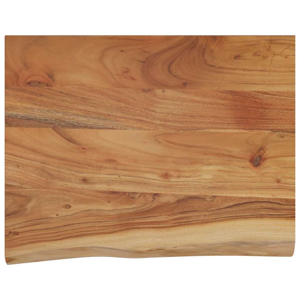 Acacia Wall Shelf 50x40 Live Edge Solid Wood - Rectangular Design