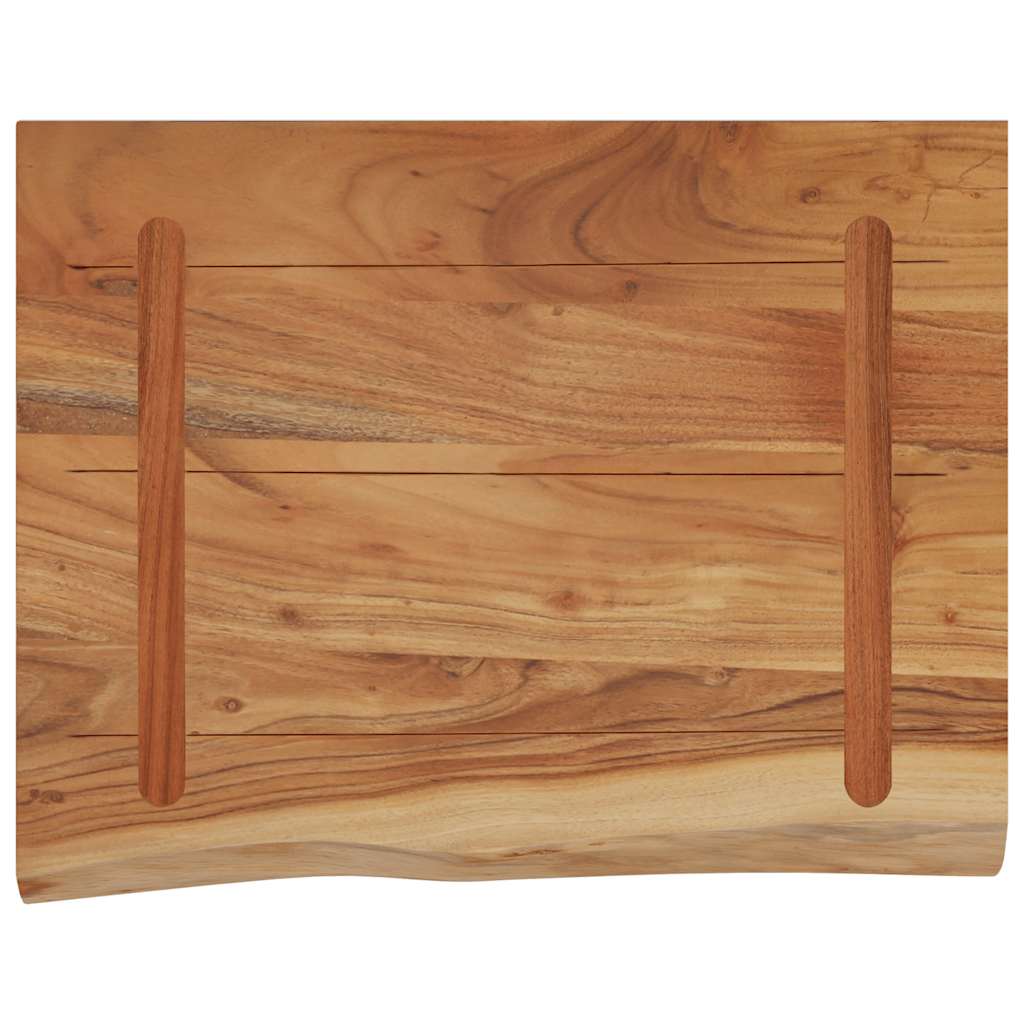 Acacia Wall Shelf 50x40 Live Edge Solid Wood - Rectangular Design