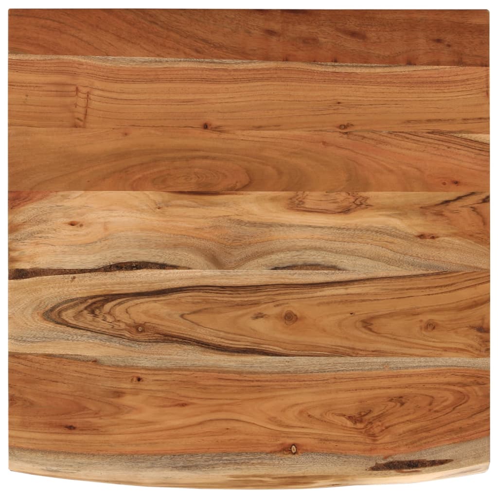 Acacia Live Edge Solid Wood Desktop 80x80x2.5 cm Square