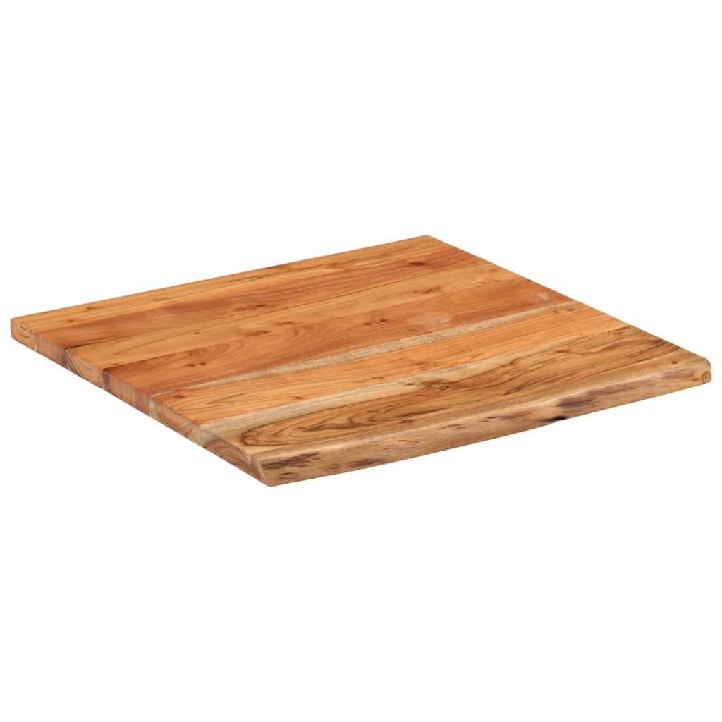 Acacia Live Edge Solid Wood Desktop 80x80x2.5 cm Square