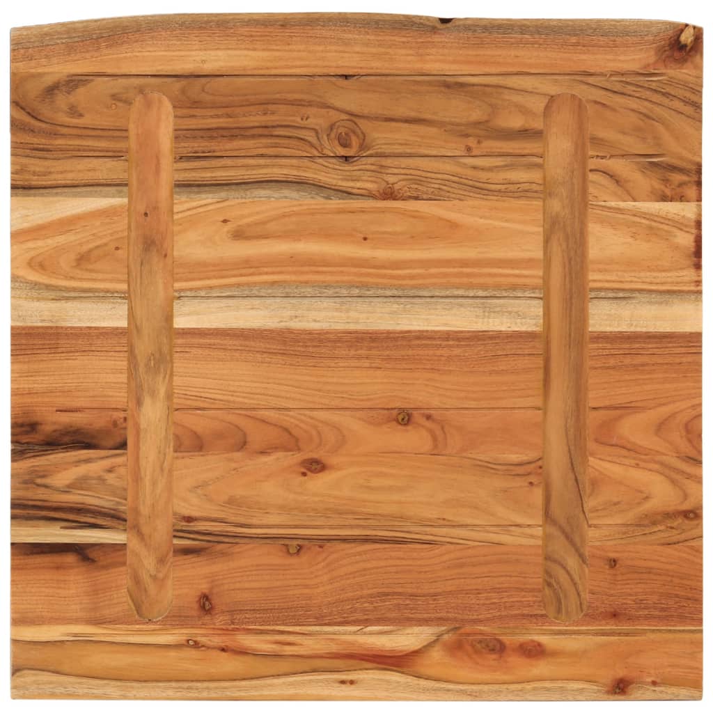 Acacia Live Edge Solid Wood Desktop 80x80x2.5 cm Square