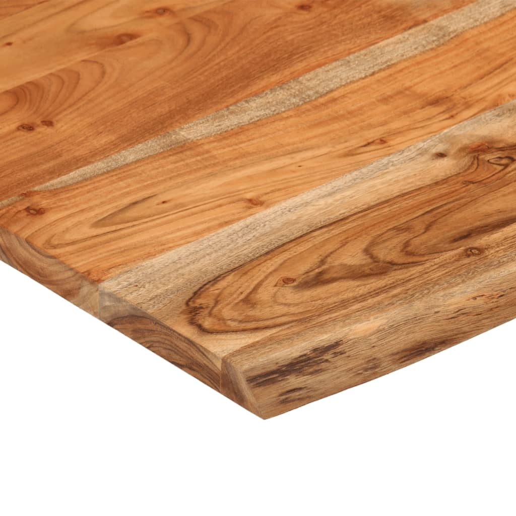 Acacia Live Edge Solid Wood Desktop 80x80x2.5 cm Square