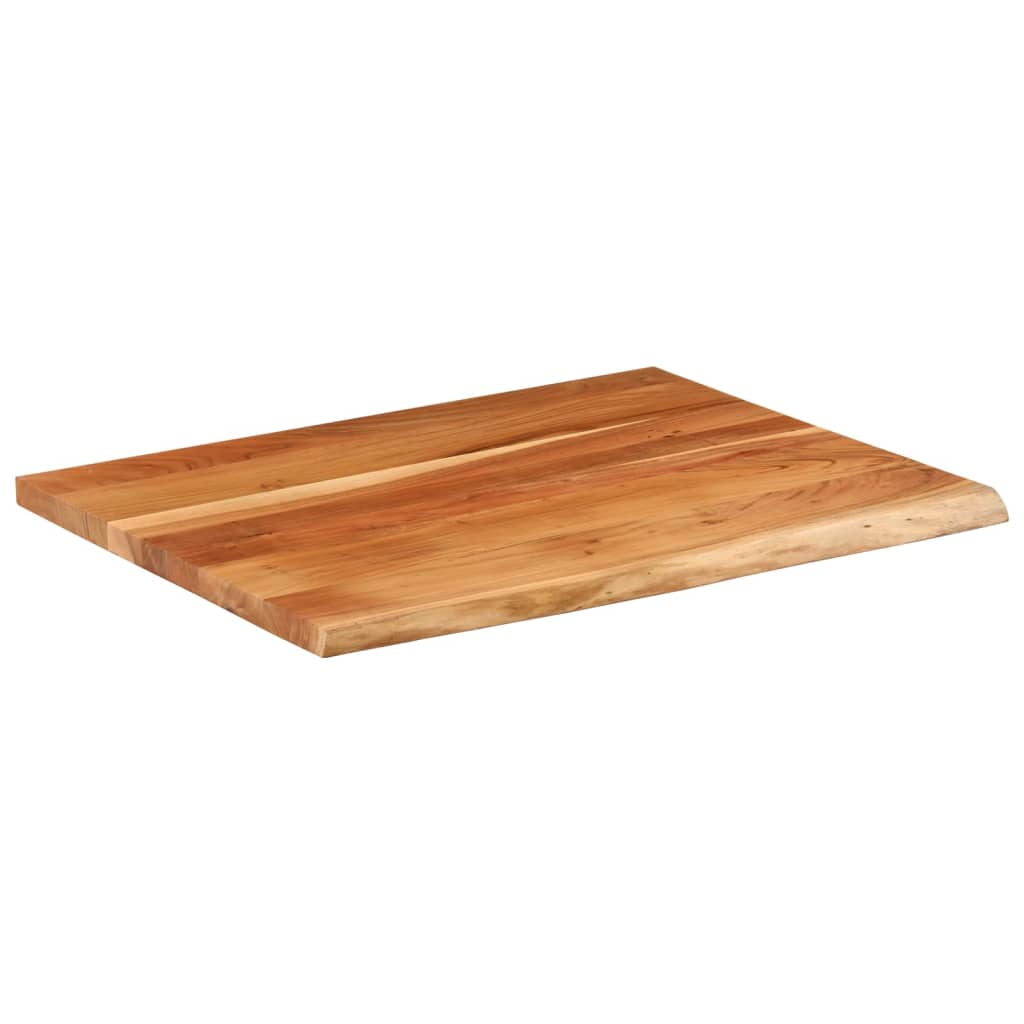 Desk Top 90x80x2.5 cm Rectangular Solid Wood Acacia Live Edge