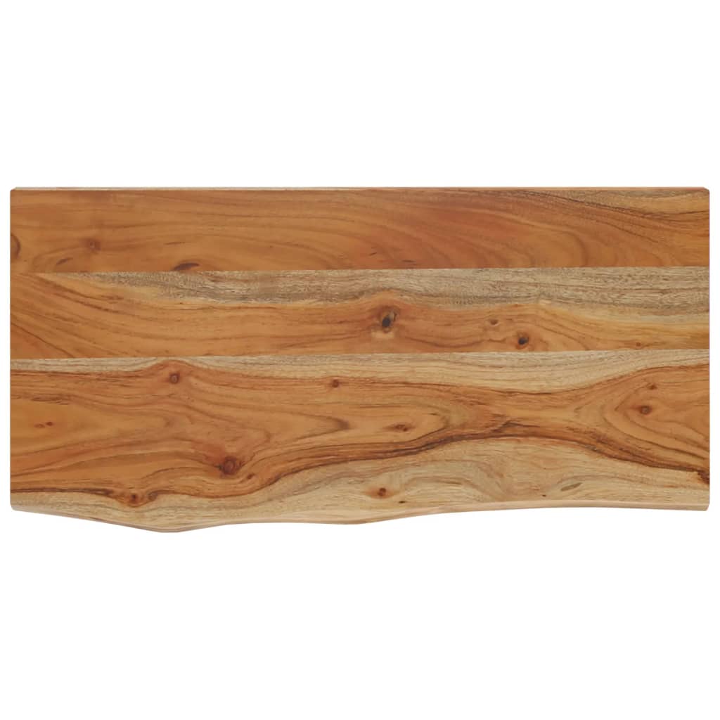 Acacia Live Edge Wall Shelf 40x20cm - Solid Wood Rectangular Design