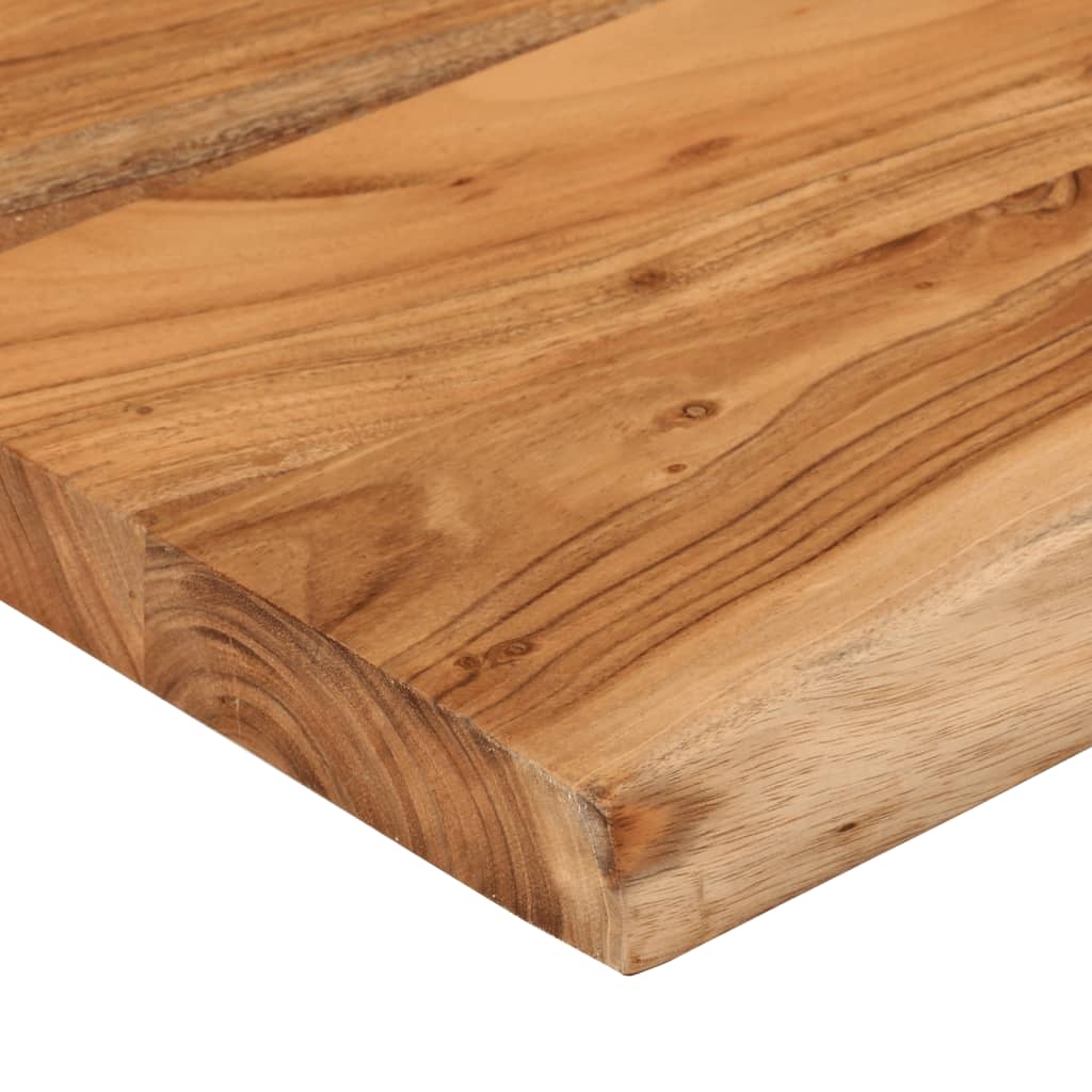 Solid Acacia Wood Wall Shelf Live Edge 40x30x3.8 cm Rectangular