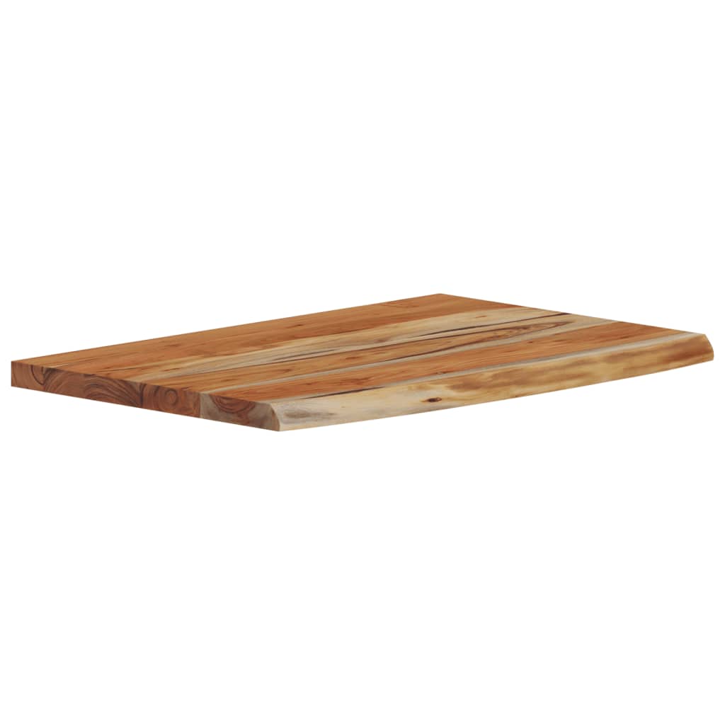Live Edge Acacia Wood Wall Shelf - 50x30x3.8 cm Rectangular