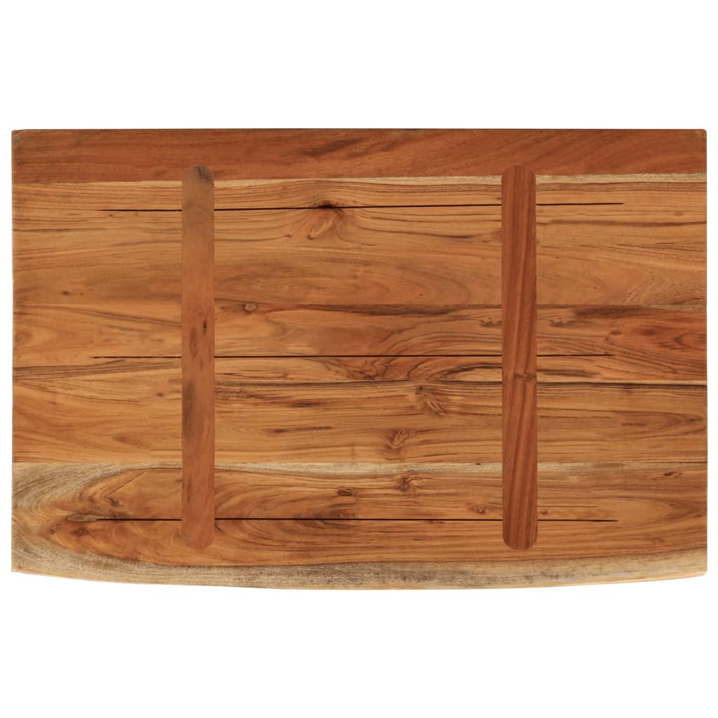 Live Edge Acacia Wood Wall Shelf - 50x30x3.8 cm Rectangular