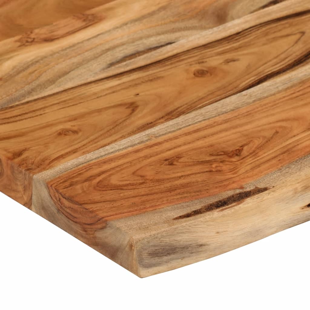 Live Edge Acacia Wood Wall Shelf - 50x30x3.8 cm Rectangular