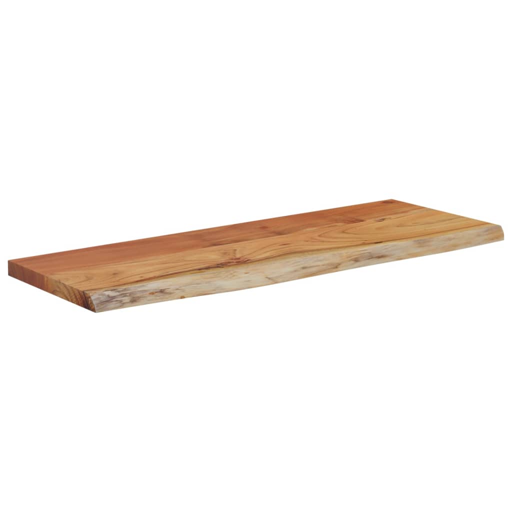 Acacia Live Edge Wall Shelf, 70x30x3.8 cm, Solid Wood Rectangular