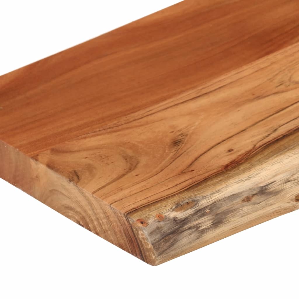 Acacia Live Edge Wall Shelf, 70x30x3.8 cm, Solid Wood Rectangular