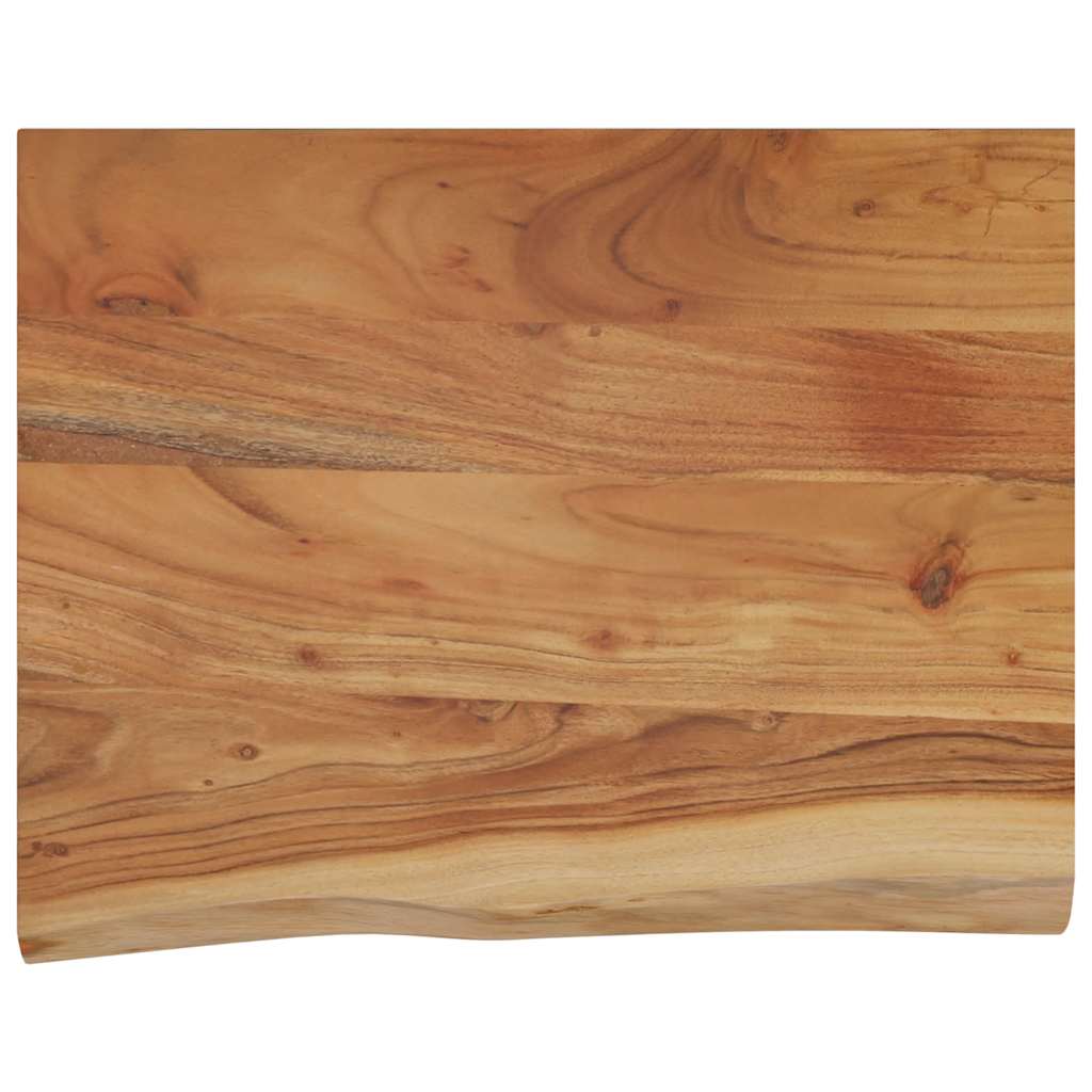 Acacia Live Edge Wall Shelf 50x40x3.8cm – Solid Wood Rectangular Design