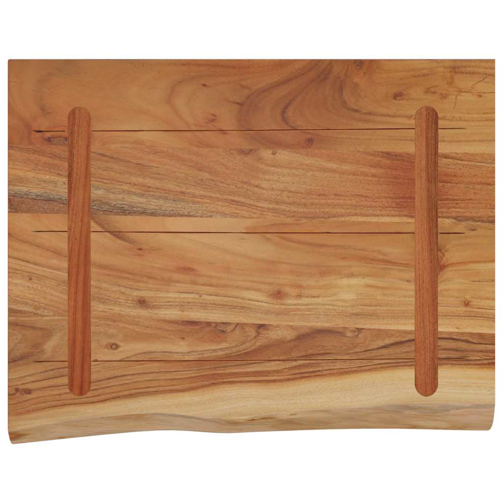 Acacia Live Edge Wall Shelf 50x40x3.8cm – Solid Wood Rectangular Design